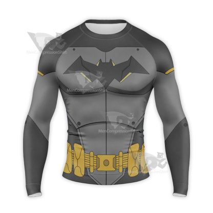 Batman Grey Uniform Long Sleeve Compression Shirt