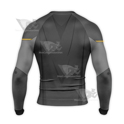 Batman Grey Uniform Long Sleeve Compression Shirt