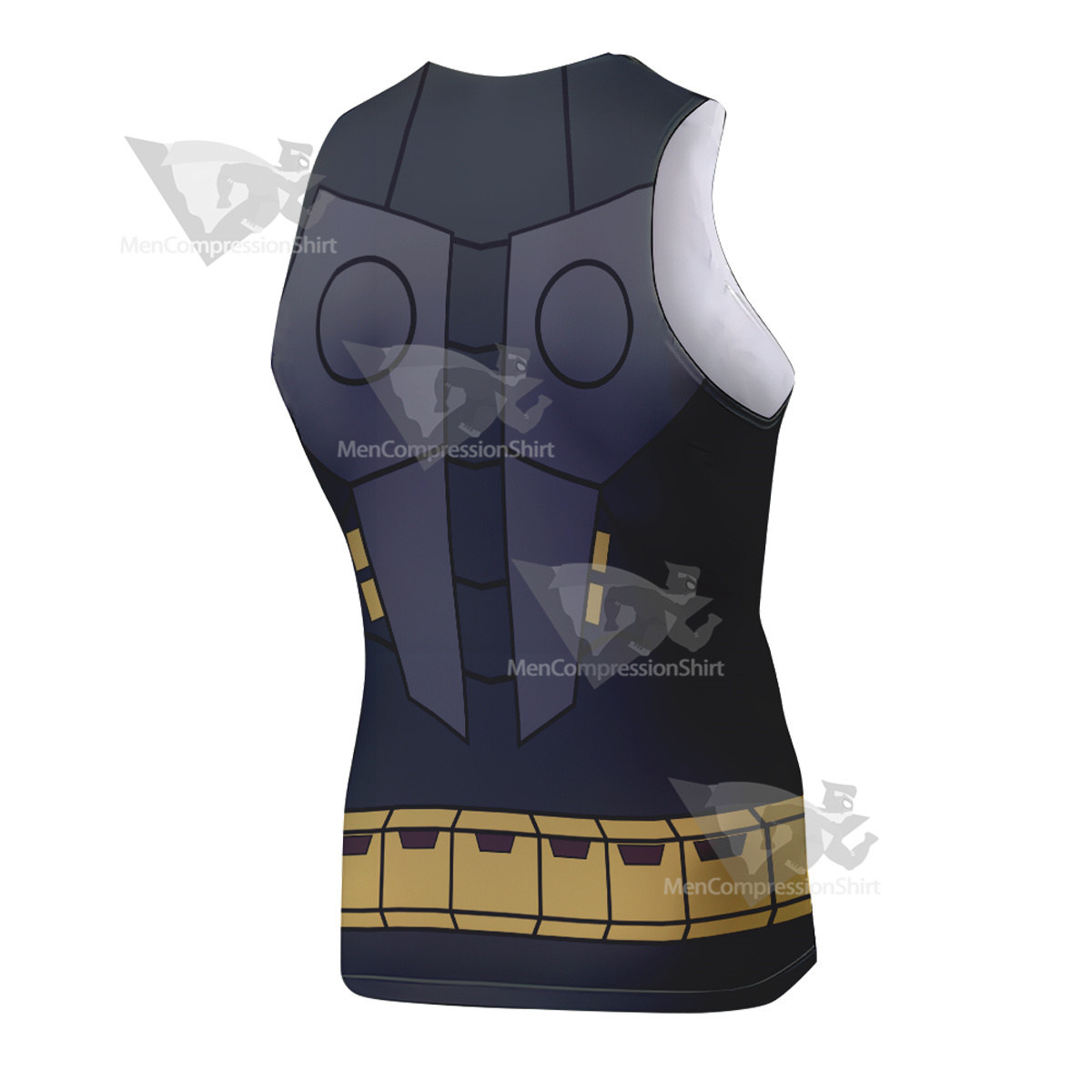 Batman Grey Yellow Uniform Sleeveless Compression Shirt