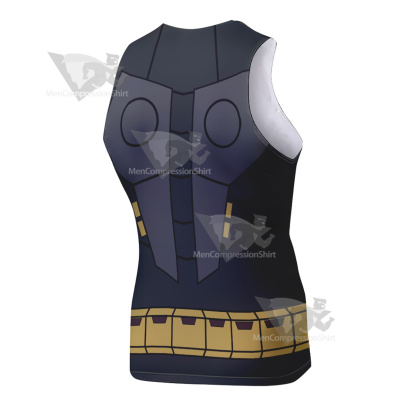 Batman Grey Yellow Uniform Sleeveless Compression Shirt