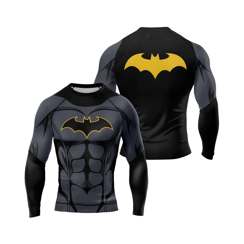 Batman Light Mens Long Sleeve Compression Shirt – MensCompressionShirt