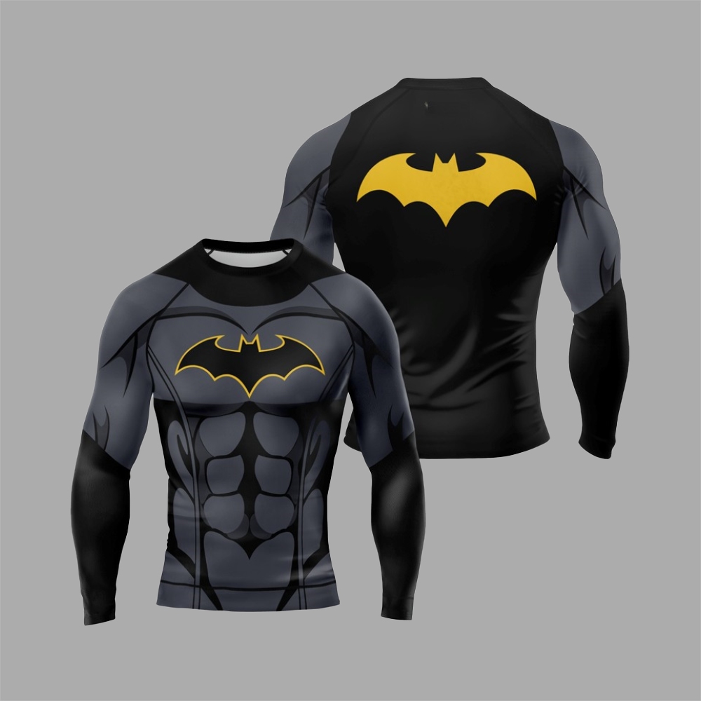 Batman Light Mens Long Sleeve Compression Shirt – MensCompressionShirt