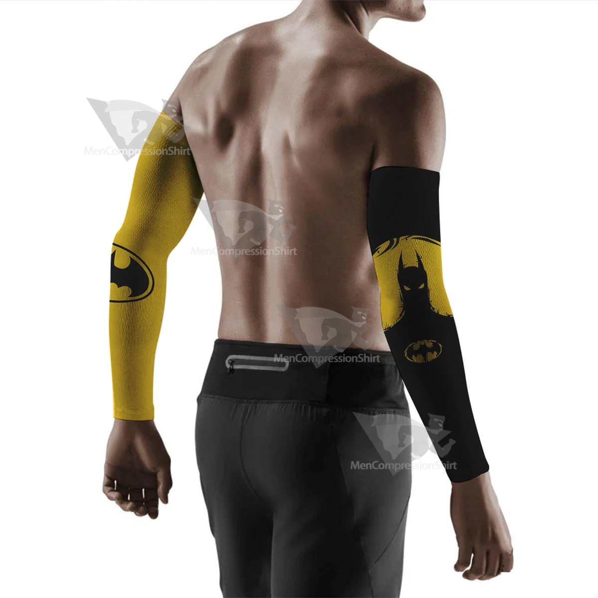 Batman Logo New Style Yellow Compression Arm Sleeve
