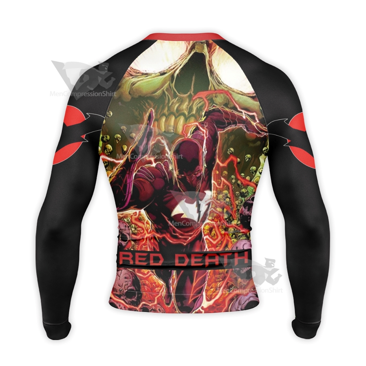Batman Red Death Red Long Sleeve Compression Shirt