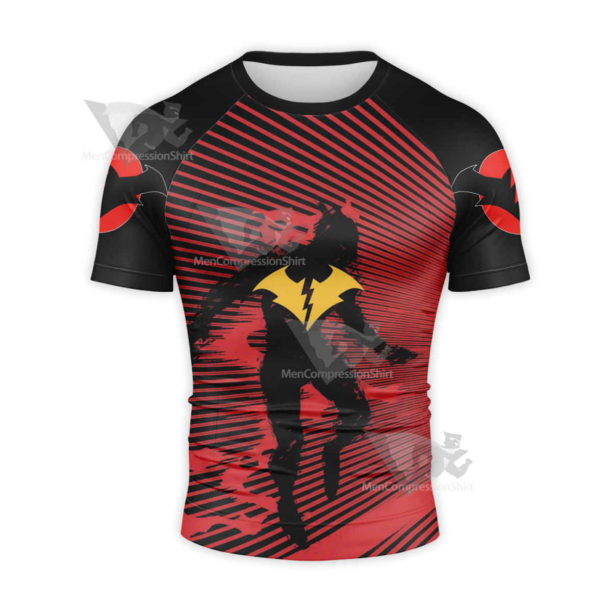 Batman Red Death Red Short Sleeve Compression Shirt