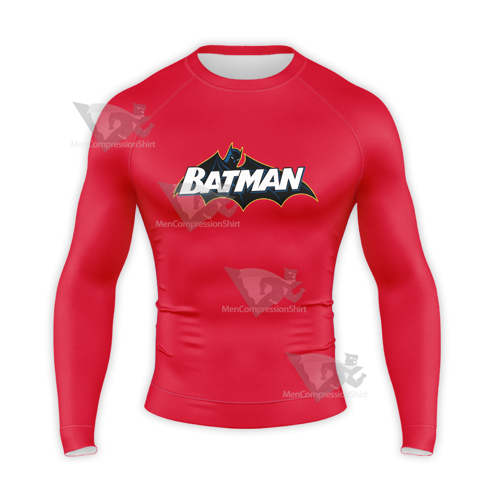 Batman Red Personality Long Sleeve Compression Shirt