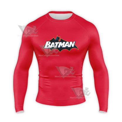 Batman Red Personality Long Sleeve Compression Shirt