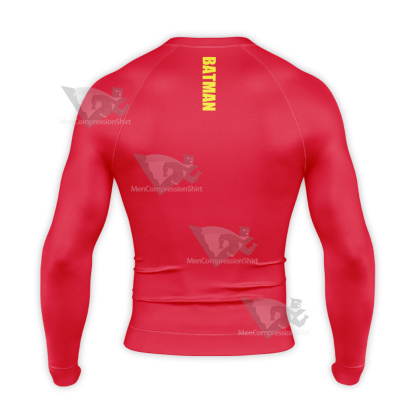 Batman Red Personality Long Sleeve Compression Shirt