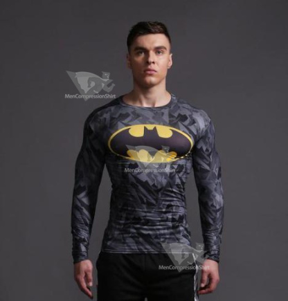 Batman Returns Camouflage Compression Long Sleeve Rash Guard