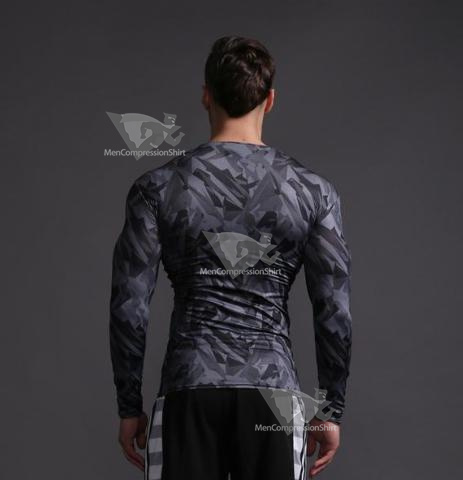 Batman Returns Camouflage Compression Long Sleeve Rash Guard