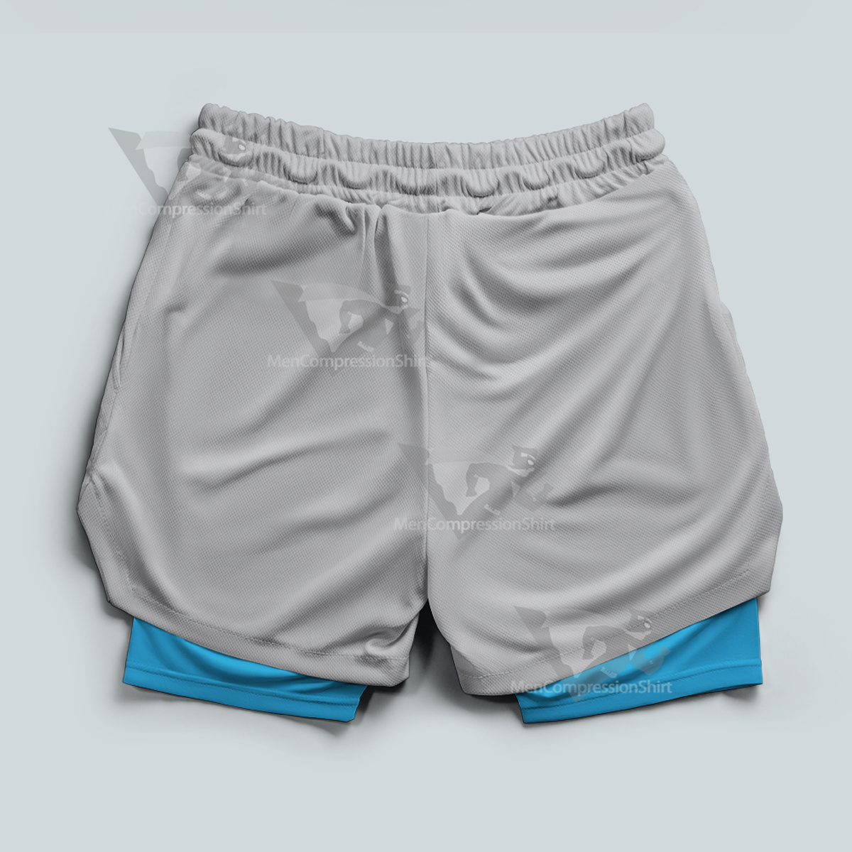 Batman Symbol Grey Men Compression Gym Short