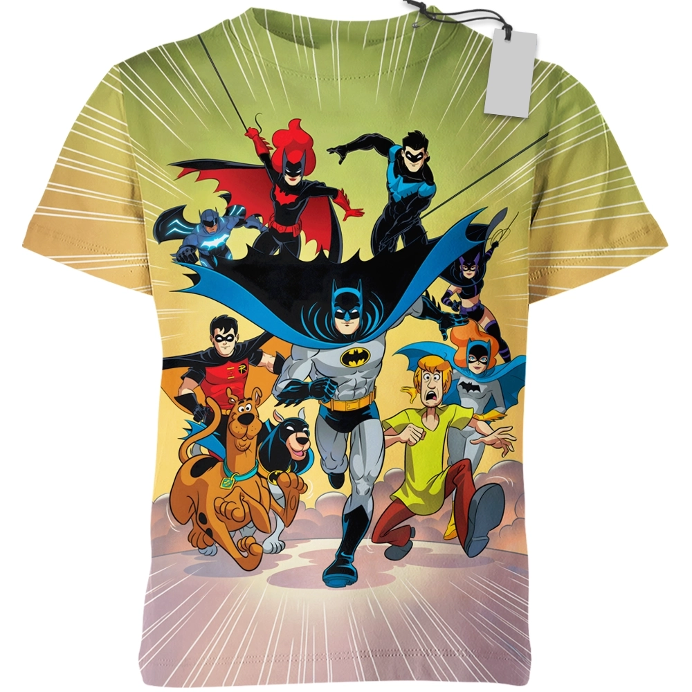 Batman Tee Scooby Doo Group Superpower Heroes T-Shirt