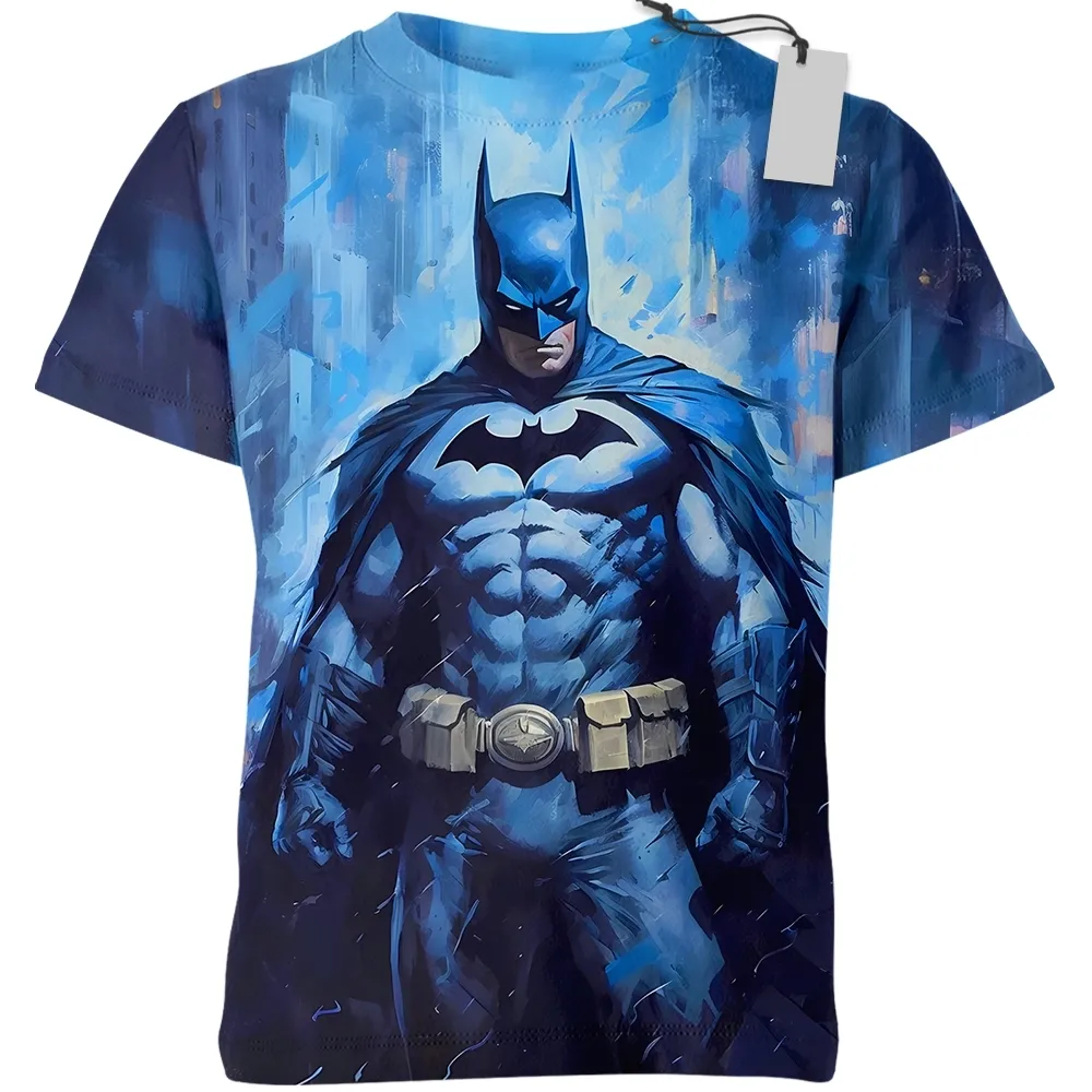 Batman The Dark Knight Tee Legendary Heroes Comics Heroes T-Shirt Blue