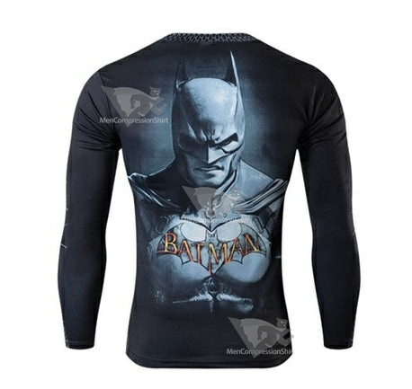 Batman Wayne Gym Long Sleeve Compression Shirt For Men