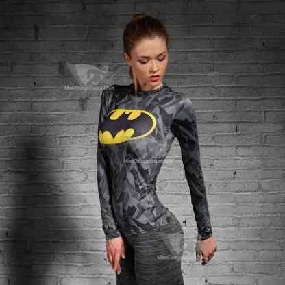 Batman Wayne Long Sleeve Women Compression Shirt