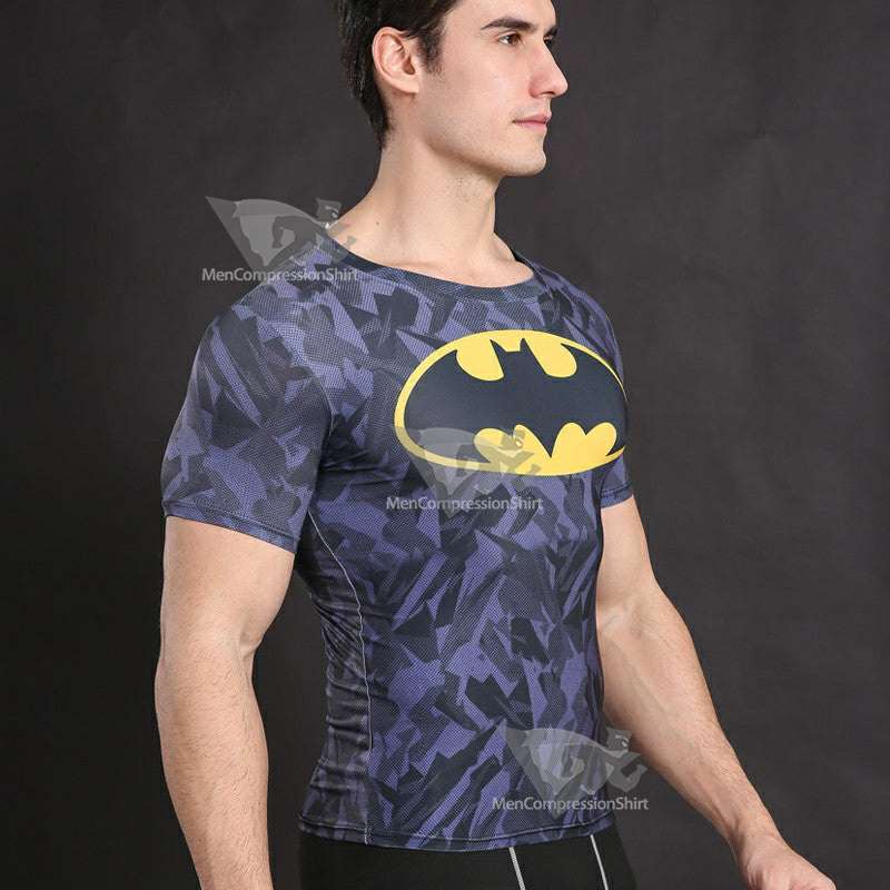 Batman Wayne Short Sleeve Compression Shirt For Men