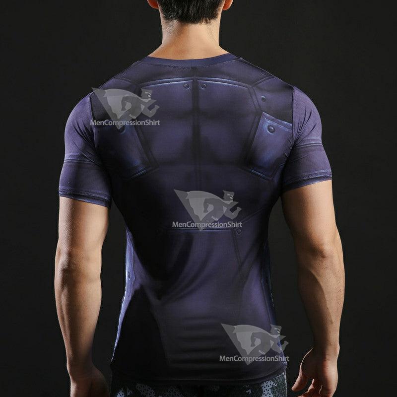 Batman Wayne Short Sleeve Compression Shirts