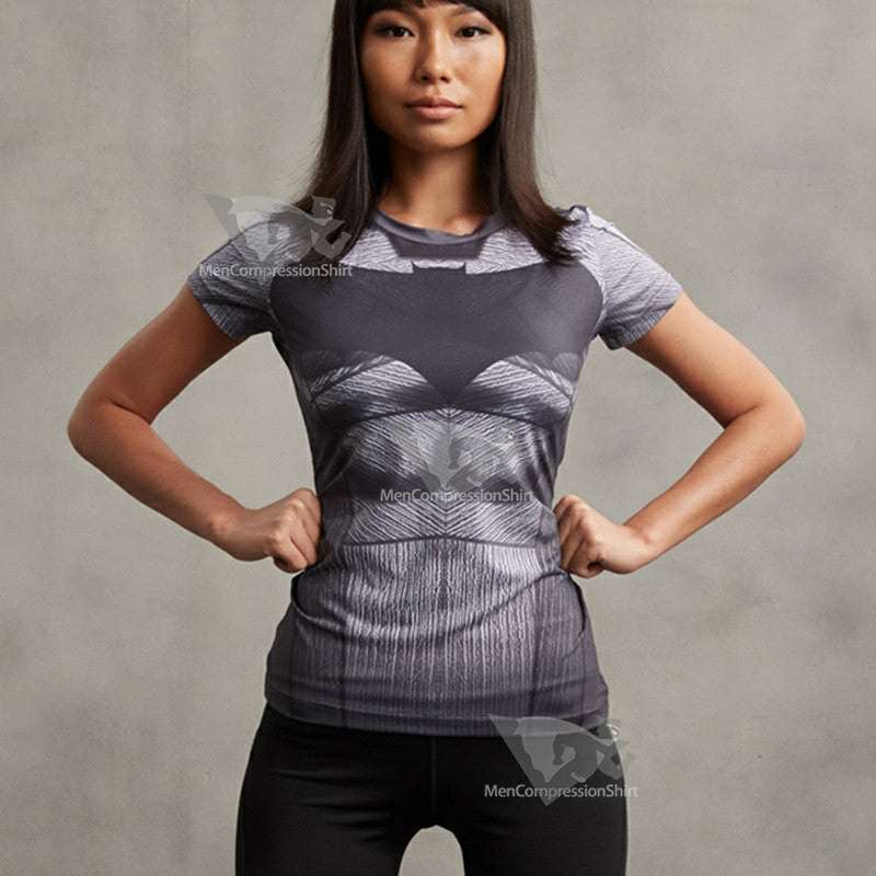 Batman Wayne Women Gym Compression Shirts