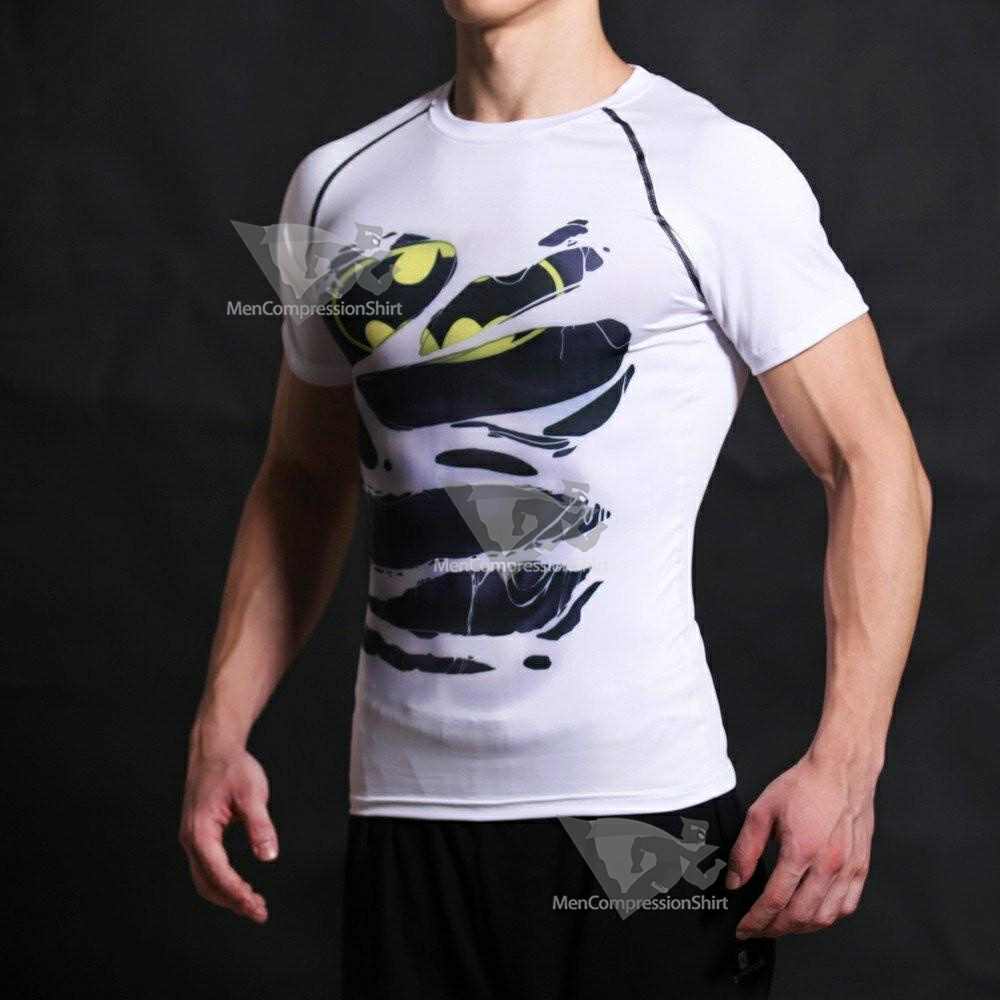 Batman White Hero Revealed Compression Rashguard