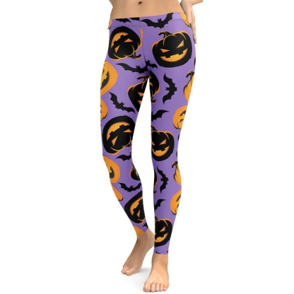 Bats And Jack Olanterns lady Compression Legging