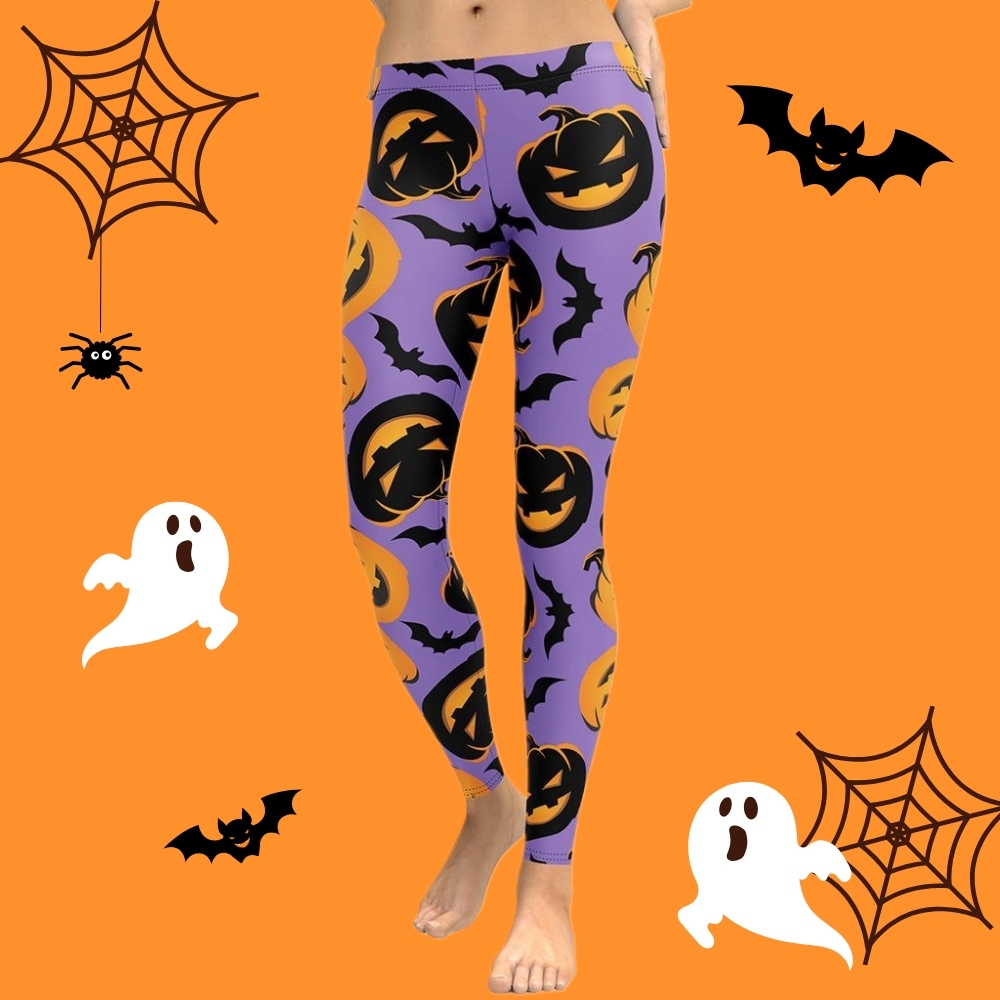 Bats And Jack Olanterns lady Compression Legging