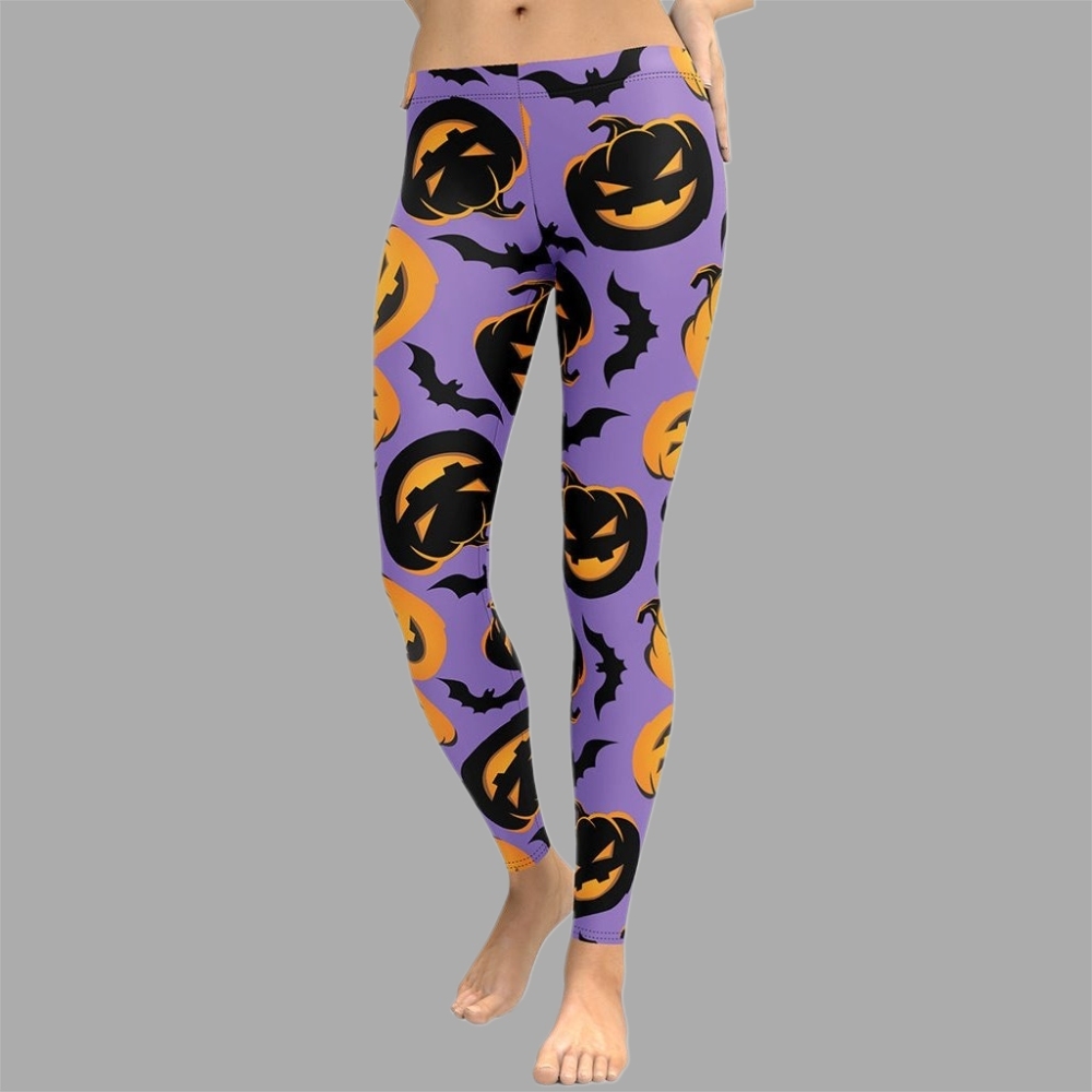 Bats And Jack Olanterns lady Compression Legging