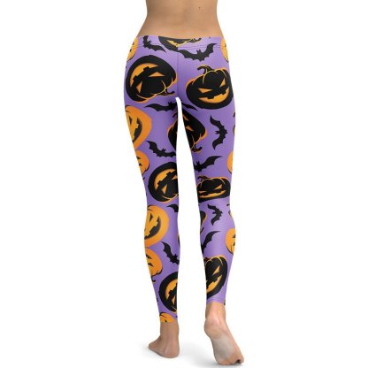 Bats And Jack Olanterns lady Compression Legging