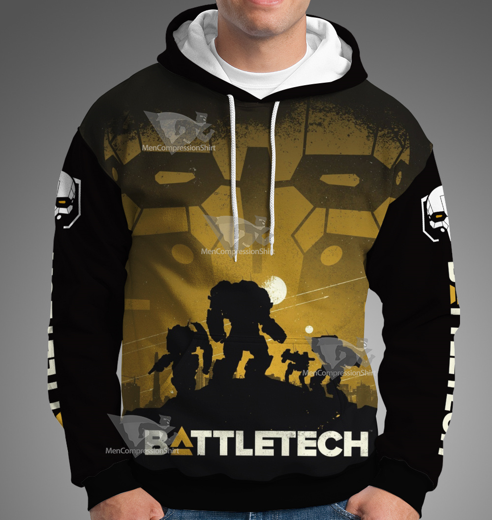 Battletech Yellow Silhouette Hoodie