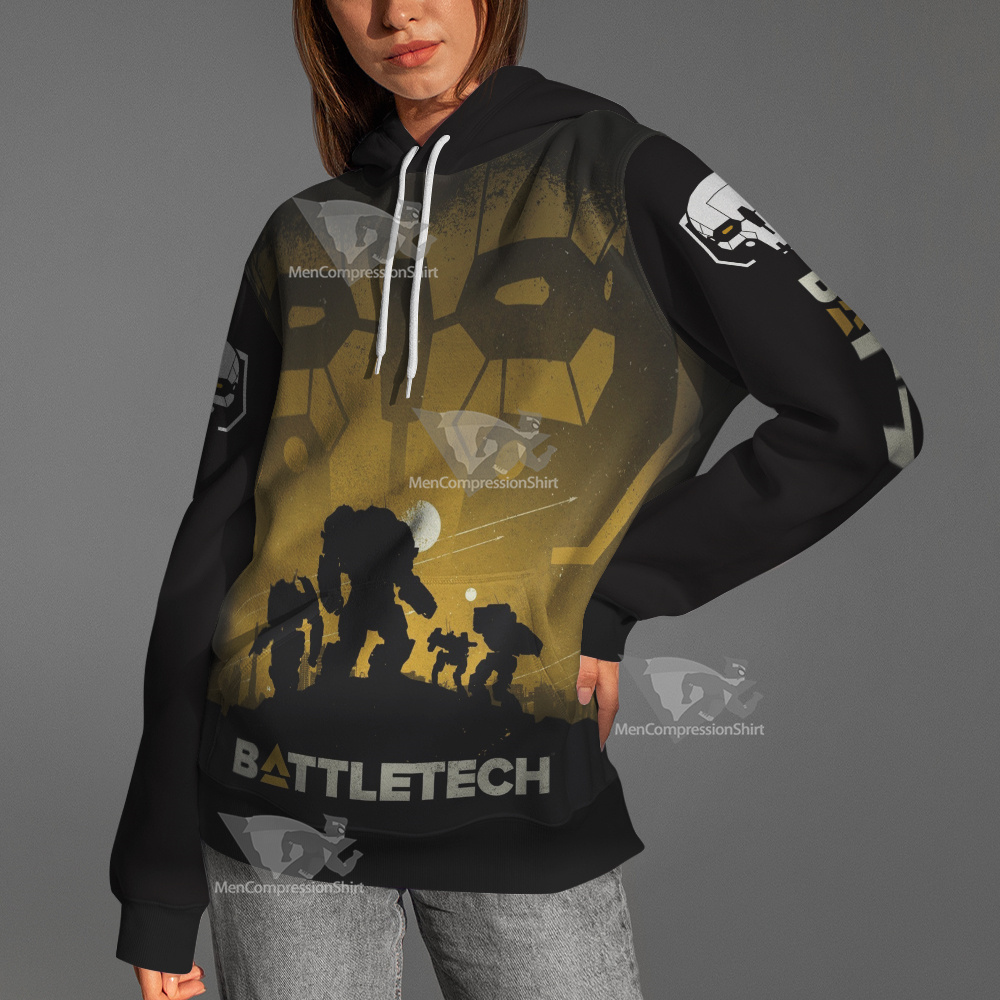 Battletech Yellow Silhouette Hoodie