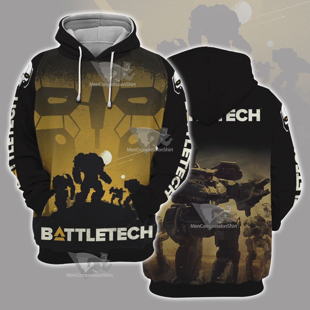 Battletech Yellow Silhouette Hoodie
