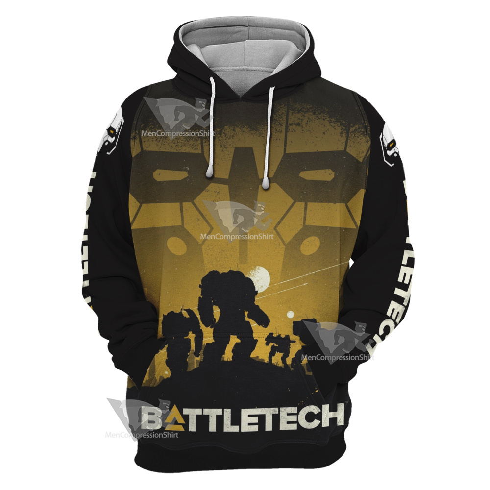 Battletech Yellow Silhouette Hoodie