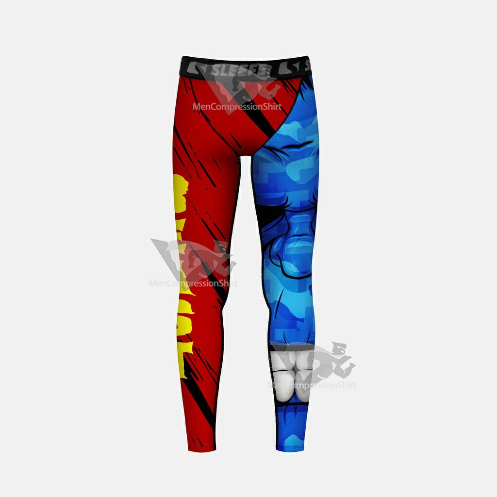 Beast Blue Monster Kids Compression Tights Leggings