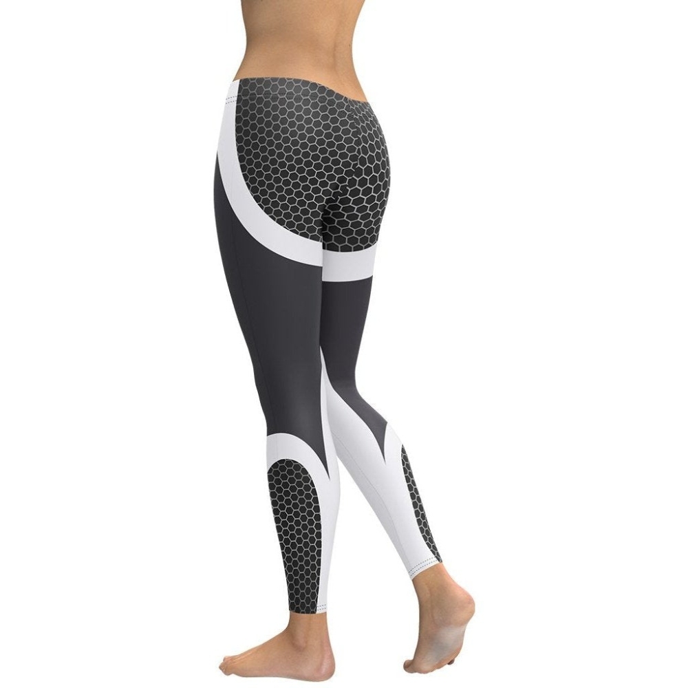 Beehive Geometric lady Compression Legging Onyx Gray