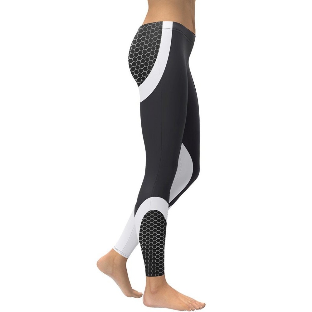 Beehive Geometric lady Compression Legging Onyx Gray