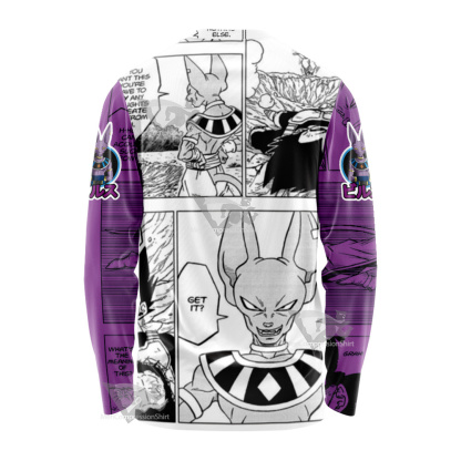 Beerus Dragon Ball Purple Long Sleeve Shirt