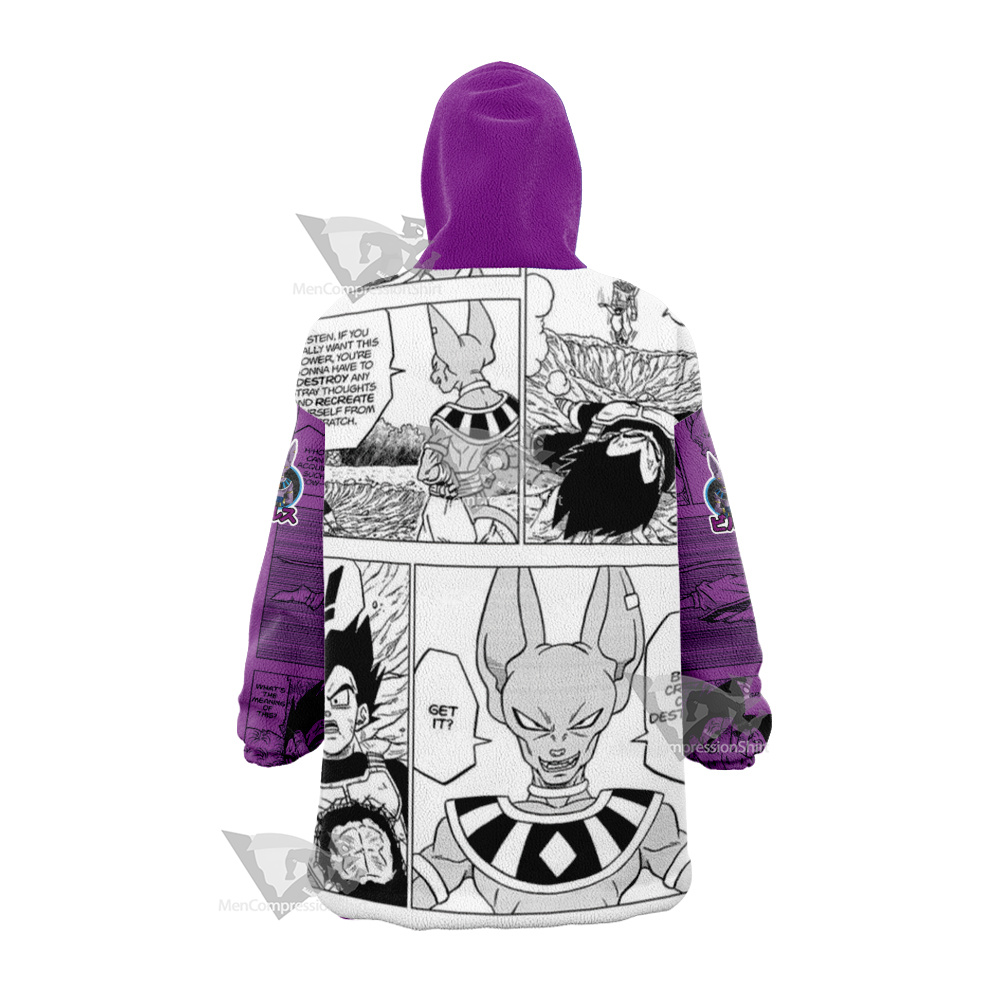 Beerus Dragon Ball Purple Snug Oversized Blanket Hoodie