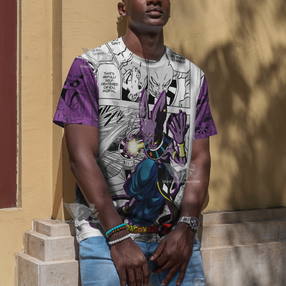 Beerus Dragon Ball Purple T-Shirt