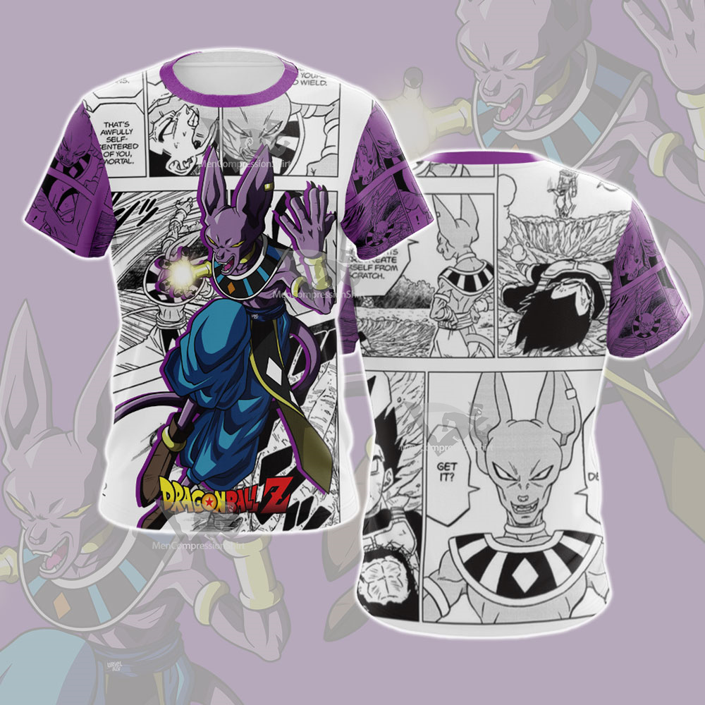 Beerus Dragon Ball Purple T-Shirt