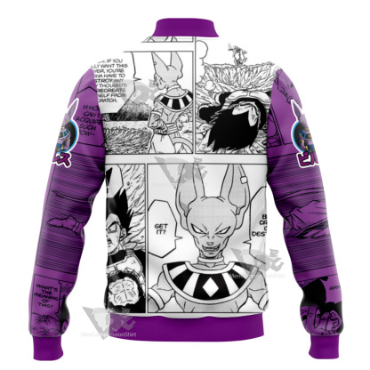 Beerus Dragon Ball Purple Varsity Jacket