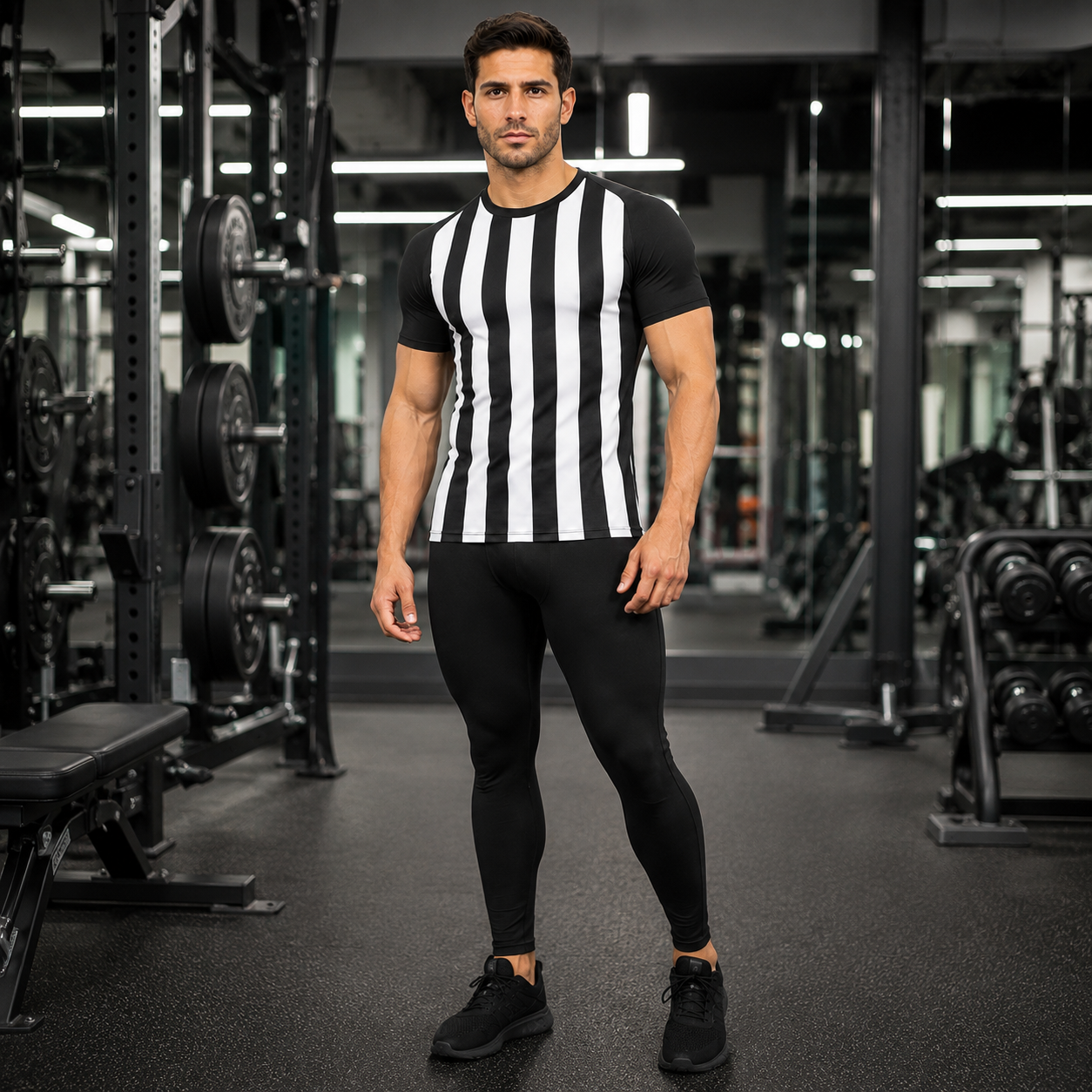 Beetlejuice 2 Beetlejuice And Black White Short Sleeve Compression Shirt