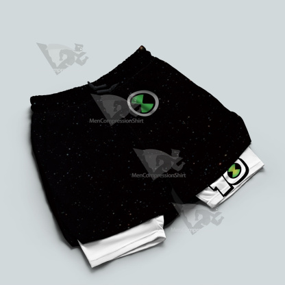 Ben 10 Alien X Black Men Compression Gym Short