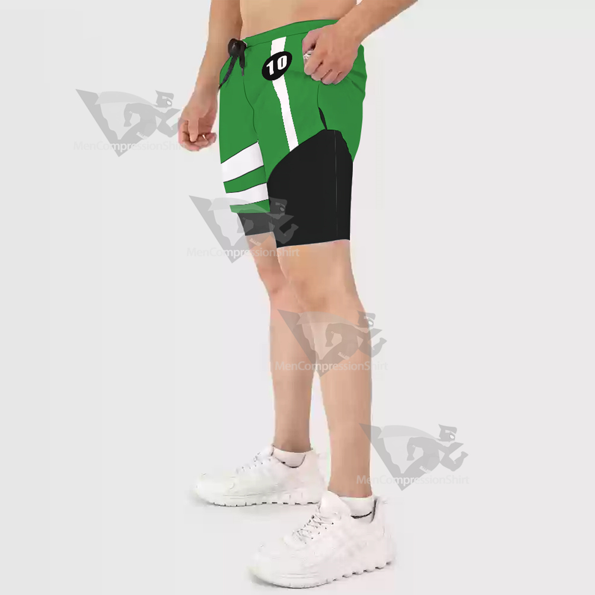 Ben 10 Benjamin Green Men Compression Gym Short
