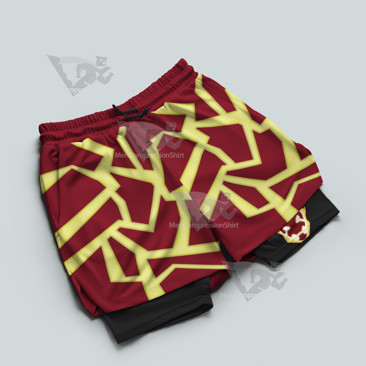 Ben 10 Heatblast Red Men Compression Gym Short