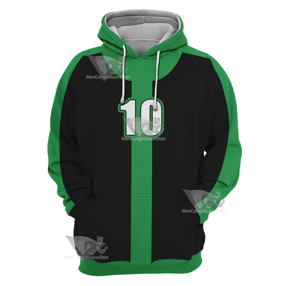 Ben10 Ben Tennyson Green And Black Cosplay Hoodie