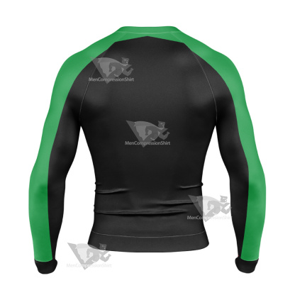 Ben10 Ben Tennyson Green And Black Long Sleeve Compression Shirt