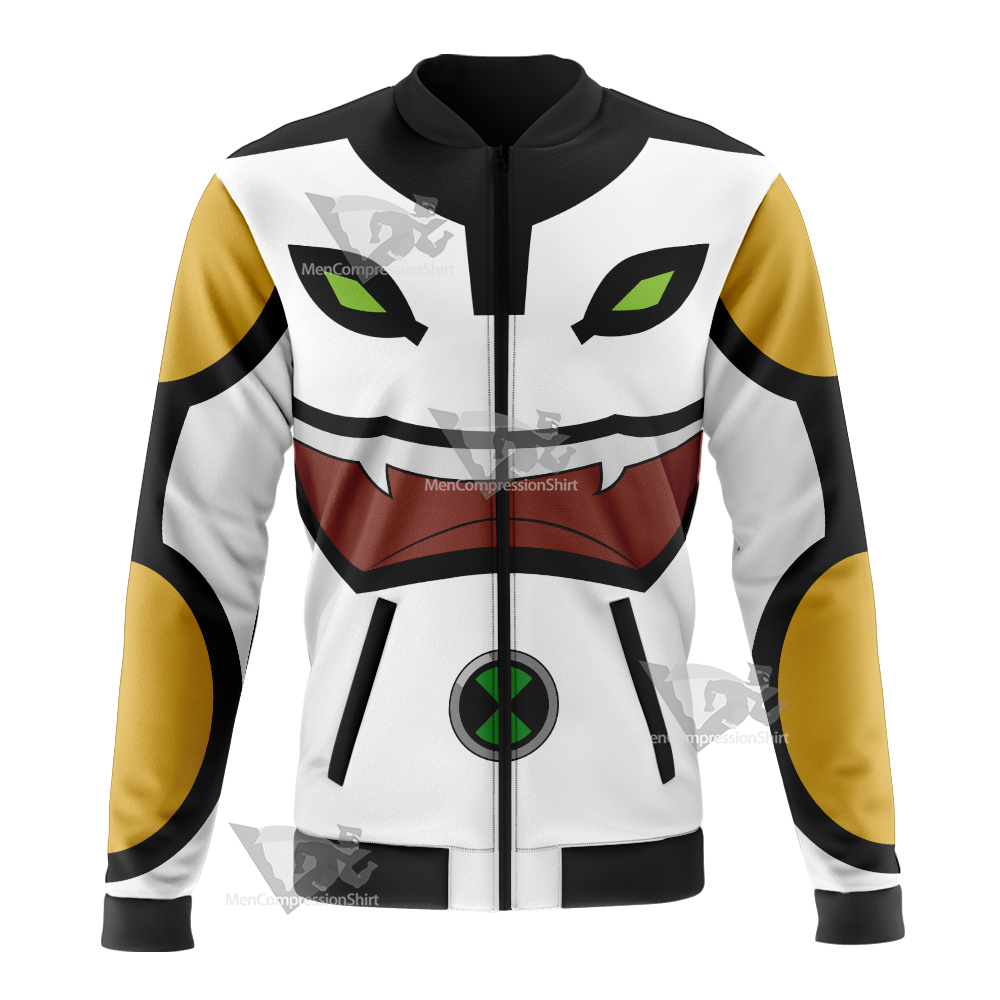 Ben10 Cannonbolt White Cosplay Bomber Jacket