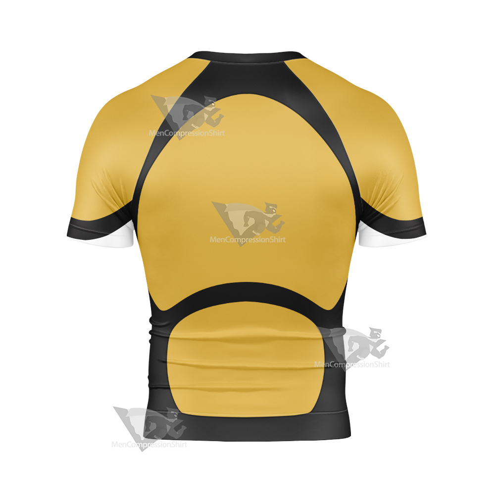 Ben10 Cannonbolt White Cosplay Short Sleeve Compression Shirt