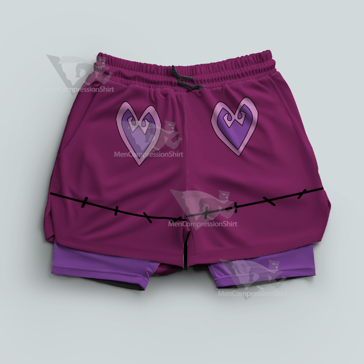 Ben10 Charmcaster Purple Men Compression Gym Short