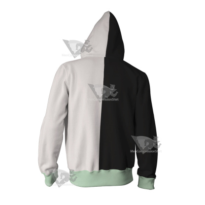 Ben10 Diamondhead Black And White Cosplay Zip Up Hoodie