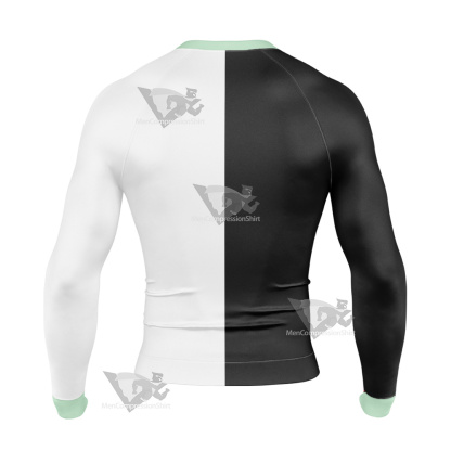 Ben10 Diamondhead Black And White Long Sleeve Compression Shirt